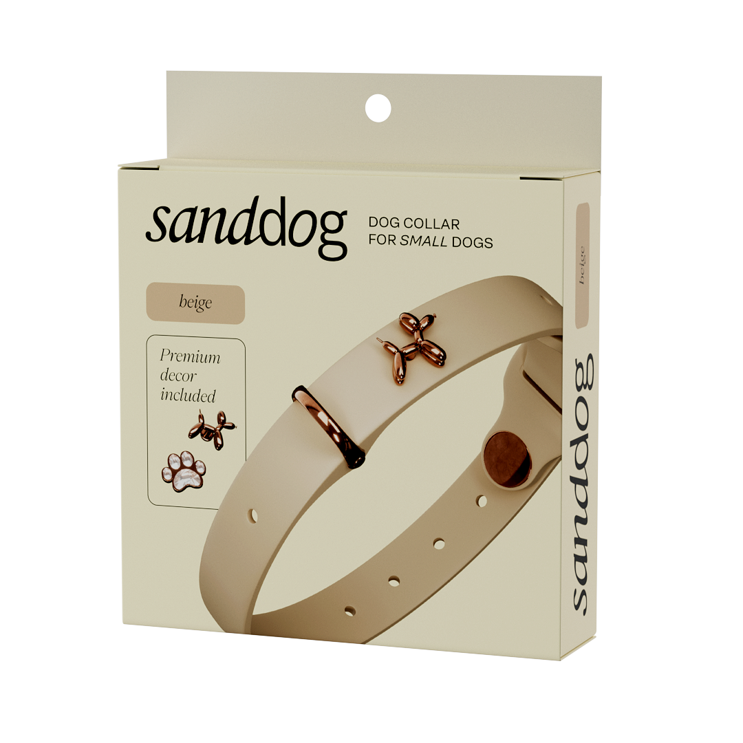 Beige Balloon Dog Collar | Premium Collar | SANDDOG