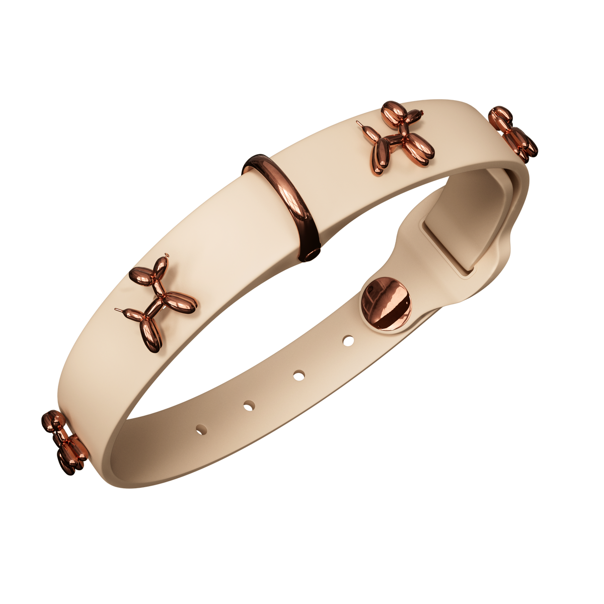 Beige Balloon Dog Collar | Premium Collar | SANDDOG